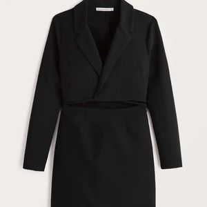 Abercrombie size XL black cut out wrap front blazer dress